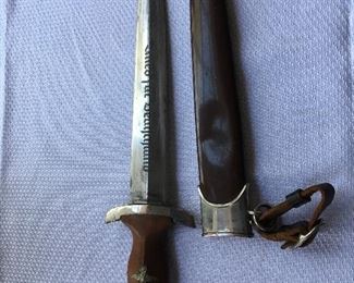 Original German WWII SA Dagger RZM M7/12 WMW with leather Hanger Dated 1938