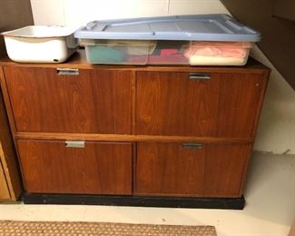 mid century double file drawer - great storage!