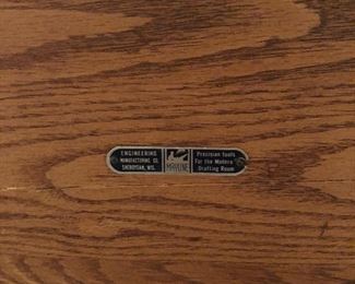 Mayline vintage oak drafting table - google for easy set up pics