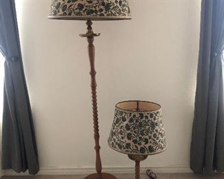 Matching Vintage Floor and Table Lamp 