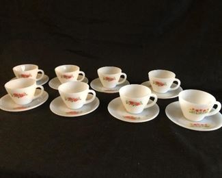 Vintage Fire King Cups and Saucers 