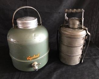 Vintage Vagabond 1 Gallon Water Cooler Jug Trailer RV Camping Thermos