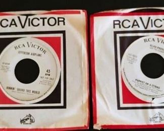 Vintage RCA Victor White Label Demo 45 Records 