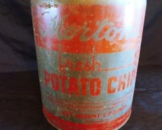 Vintage Morton's Fresh Potato Chip Can