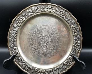 925/ 1000 Sterling Silver Mexico Plate Ornate https://ctbids.com/#!/description/share/317404