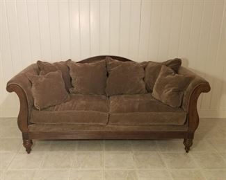 Alexvale La Z Boy Sofa Brown Fabric & Wood https://ctbids.com/#!/description/share/317451