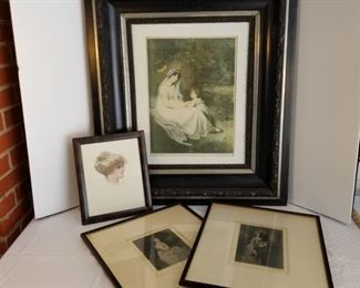 Antique Framed Art Prints Depicting Women https://ctbids.com/#!/description/share/317434 