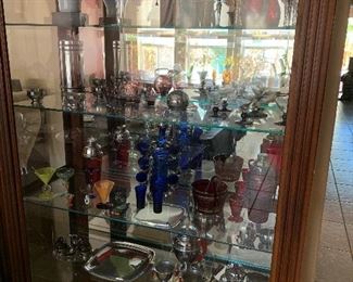 Czekoslovakian Bohemia Lead Crystal Decanter & Cups, lladro Happy Anniversary, Art Deco (chase) barware 