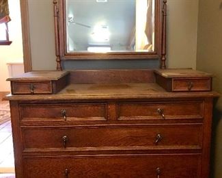 Antique Replica Dresser/Mirror