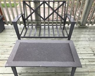 Outdoor Loveseat - Frame Only  plus Table                                                       