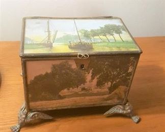 lovely glass box brass feet