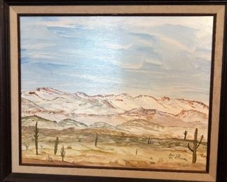 Matching Southwest scene oil on board
