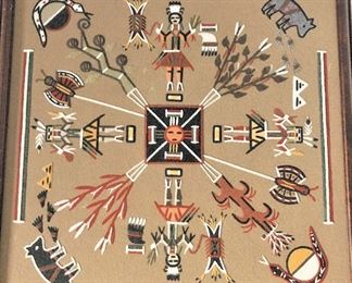 Navajo sand painting Home of the Bear and the snakes