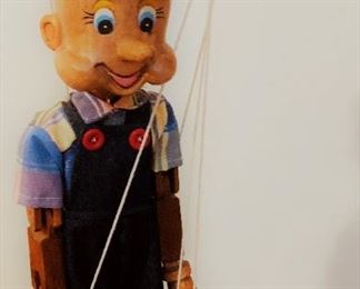 Vintage wooden pinnochio