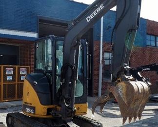 2016 John Deere Model 35G Mini Excavator, Product ID Number 1FF035GXAFK274810, 1,207 Hours, 69" x 1' 2" Blade, 2' Bucket With Thumb Plumbed