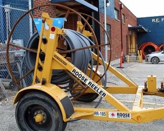2013 Roose Mfg. Single Reel Cable Trailer, Model RR-185, Max Reel Weight 8500 Pounds