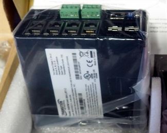 Axis Communications Conduit Back Box Model T94G01P, Qty 8, Axis M30 Vandal Casings, Qty 21, & Transition Networks PoE+ Switches, Qty 6, All New In Box