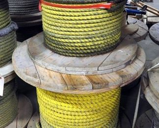 Twisted Nylon Rope, 1" & 1/2", Unknown Length, 2 Partial Spools