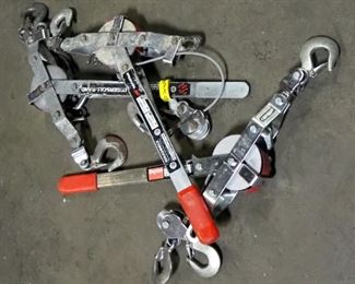 Ingersoll-Rand & Dayton Ratcheting Pullers, Qty 3