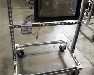 Custom Made Metal Rolling Job Site Light, G2 LED Floodlight, 44" x 36" x 26"