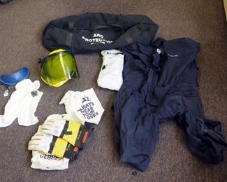 Arc Protection Kit With Salsbery XL Overalls, Rubber Lined Salsberry Class O Gloves,Rubber Insulation Gloves Calss OO, Safety Glasses, Hard Hat & More