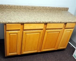 4 Door Cabinet With Laminate Countertop & Backsplash, 40" x 72" x 25"