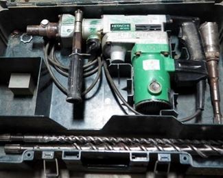 Hitachi Electric 1 1/2" Rotary Hammer Drill Model #DH38YE, Includes Drill Bits and Carrying Case