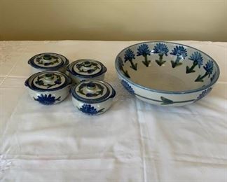 Large Bowl and Soup Mugs