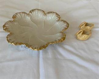 Lenox Decorative Bowl and Lenox Swans