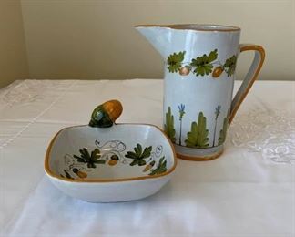 Medium Pitcher and Small Dish