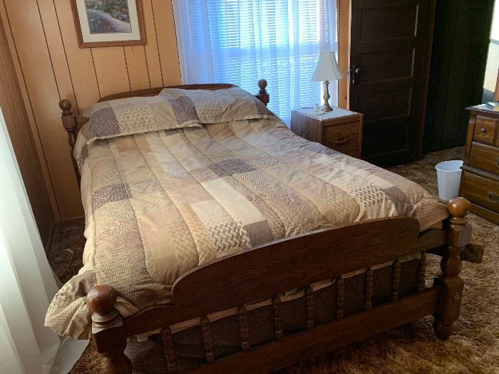 Full size bed with matching dresser