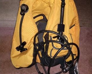 1970's Sea Otter Dive Vest and air hoses 