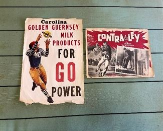 Vintage Advertising Poster, "GOLDEN GUERNSEY MILK" and Vintage Movie Poster starring Henry Wilcoxon