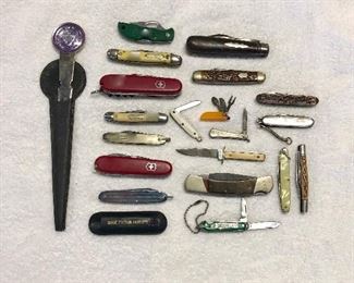 Antique Knives and Mass. College Letter Opener