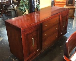 Mid Century Modern "CORDOVAN" Mahogany Streamlined Buffet