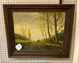 Vintage Oil on Canvas framed art