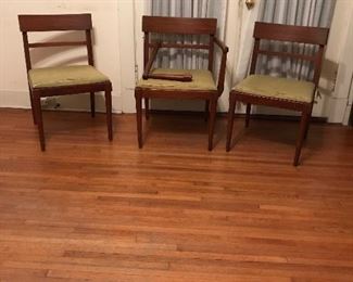 Trio of Mid Century dining chairs