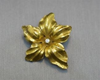 gold diamond flower