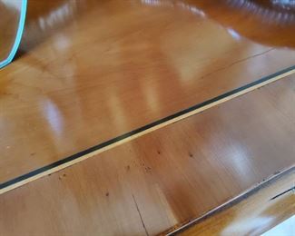 Closeup of Ebanista Wood Console Table