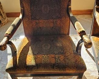 "Lucern" Arm Chair in custom upholstery by "Ebanista"