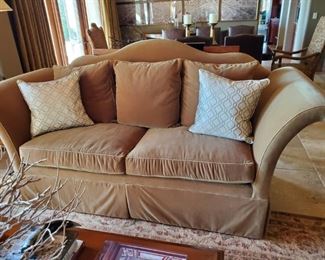 Ebanista Velvet Velour 2-Cushion Sofa