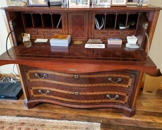 Ebanista "Drop Desk" Secretary - Custom Crafted Solid Wood w/Decorative Inlays