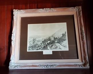 Framed Etching
