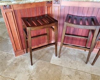 Solid Wood "Slat Seat" Bar Stols (4 available)
