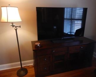 Media cabinet, floor lamp and TV!