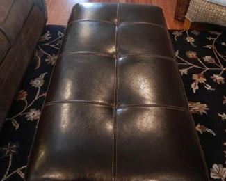 Leather Ottoman