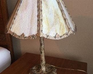 Antique Slag Glass Lamp