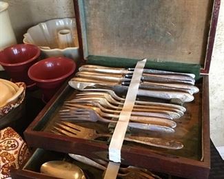 Community in antique box