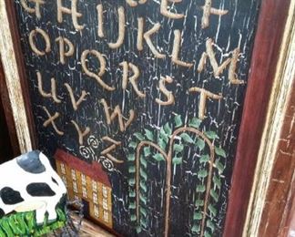 tbs Americana alphabet on wood