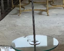 #1 MCM Chrome Globe Floor/Table Lamp #1 Robert Sonneman 54x16x16in HxWxD